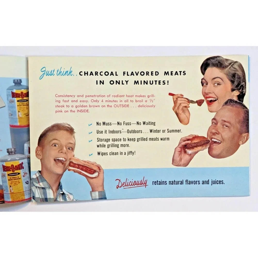 VTG 1950s Bernz-O-Matic‎ Ceramic Grille Advertising Brochure James Beard Recipes